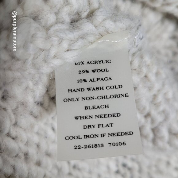 Ann Taylor Cardigan Shawl Neck Sweater M Soft Wool Alpaca Preppy Minimalist - Picture 4 of 8